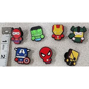 Shoe Charms for Crocs 6 Pc Marvel Disney Super Hero's NWOTS Mixed Lot